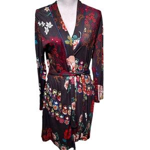 NWT $170 Johnny Was Nushka Robe XS Floral Colorful Soft Cozy Holidays Gift Fall